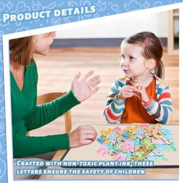 LOVESTOWN 52PCS Magnetic Animal Alphabet Set for Kids