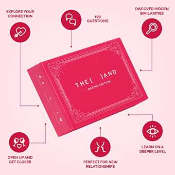 {THE AND} Dating Edition - 199 Thoughtful Conversation Cards for Dating Couples - Questions to Get to Know Your New Person & Create Connections - Fun Date Night Card Game for Adults by The Skin Deep