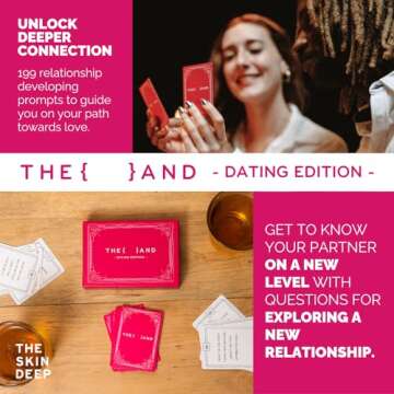 {THE AND} Dating Edition - 199 Thoughtful Conversation Cards for Dating Couples - Questions to Get to Know Your New Person & Create Connections - Fun Date Night Card Game for Adults by The Skin Deep