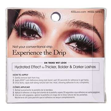 Kiss Lash Drip Drenched - 3D Drama Lashes for Ultimate Volume (Pack of 6)