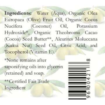 Gentle Organic Castile Soap for Sensitive Skin