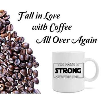 The Faith Is Strong With This One - Christian Ceramic Coffee Mug (11 oz) - Perfect Gift for Your Sta...