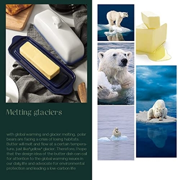 DOWAN Funny Butter Dish with Cute Bear Handle