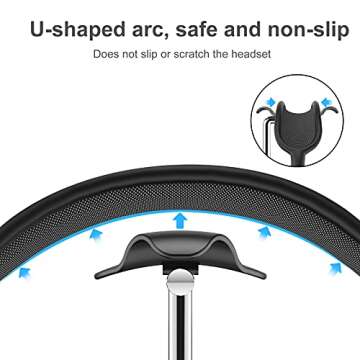 Durable Headphone Stand Aluminum for All Headphones