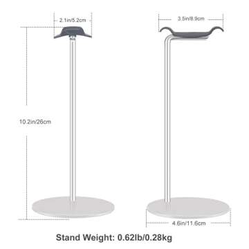 Durable Headphone Stand Aluminum for All Headphones
