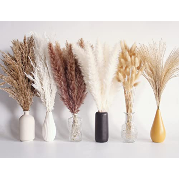 110 PCS Dried Pampas Grass Bouquet for Home & Celebrations