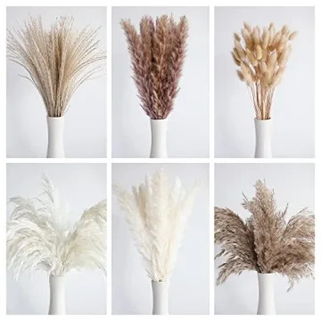 110 PCS Dried Pampas Grass Bouquet for Home & Celebrations