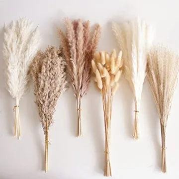 110 PCS Dried Pampas Grass Bouquet for Home & Celebrations