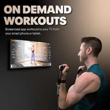 MAXPRO: Portable Smart Cable Gym | As Seen on Shark Tank | All-in-One Portable Workout Machine with Bluetooth & Free APP | Cardio, Strength, Stretching | 5-300lbs Resistance | Power Me Pink