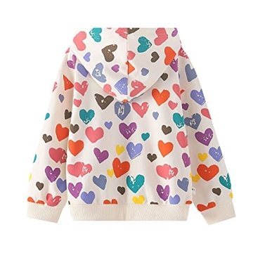 WELAKEN Heart-shaped Sweatshirts for Girls Toddler & Kids II Little Girl's Pullover Tops Sweaters & Hoodies 6-7 Years