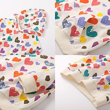 WELAKEN Heart-shaped Sweatshirts for Girls Toddler & Kids II Little Girl's Pullover Tops Sweaters & Hoodies 6-7 Years