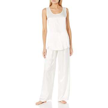 PJ Harlow Women's Jolie Satin Pant, Pearl, Small