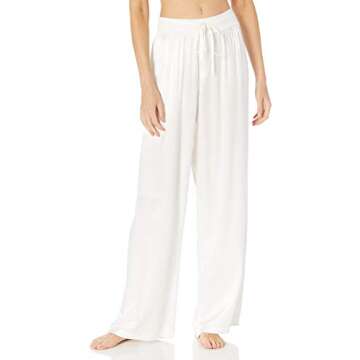 PJ Harlow Women's Jolie Satin Pant, Pearl, Small