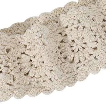 ZLYC Handmade Crochet White Headband for Women