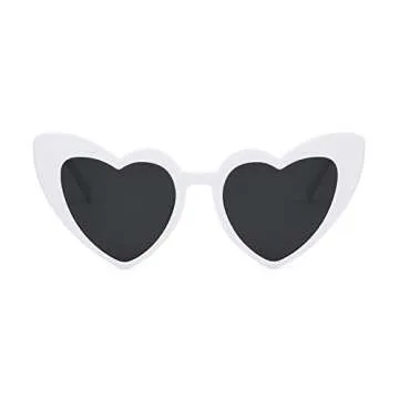 Stylish ZYApril Heart Shaped Sunglasses for Women