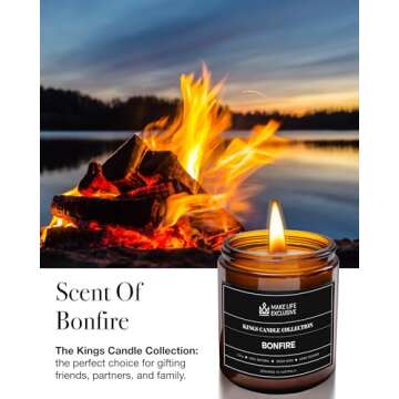 Scented Candles for Men - Mahogany & Teakwood Jar Candle, Perfect Gift for Him