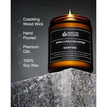 Scented Candles for Men with Mahogany & Teakwood Aroma