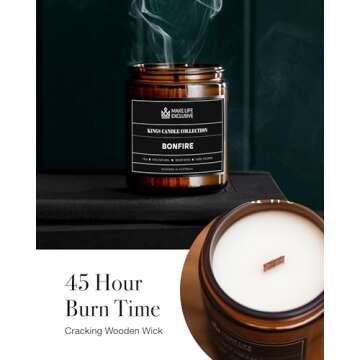 Scented Candles for Men with Mahogany & Teakwood Aroma