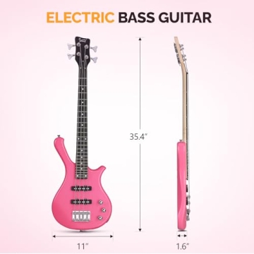 GLARRY 4 String Electric Bass Guitar Beginner Kit