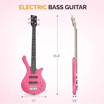 GLARRY 4 String Electric Bass Guitar Beginner Kit