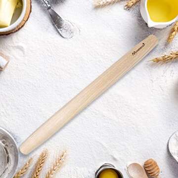 Makerstep Wooden Rolling Pin - Perfect for All Bakers