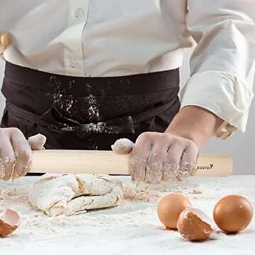 Makerstep Wooden Rolling Pin - Perfect for All Bakers