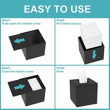 HIIMIEI Acrylic Tissue Box Cover for Home Office Decor