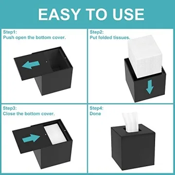 HIIMIEI Acrylic Tissue Box Cover for Home Office Decor