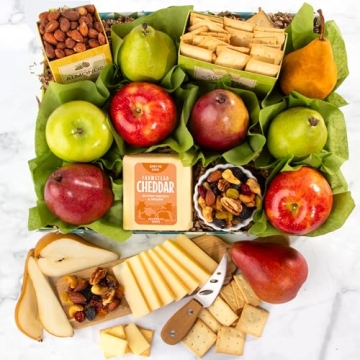 Golden State Fruit Thank You Basket with Cheese and Nuts