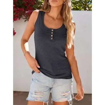 Kissfix Casual Summer Tank Tops for Women - Stylish Tees
