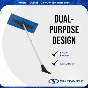 Snow Joe Telescoping Snow Broom Ice Scraper No-Scratch Foam