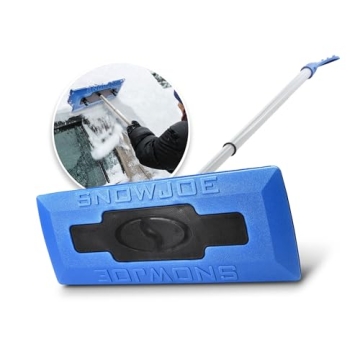 Snow Joe Telescoping Snow Broom Ice Scraper No-Scratch Foam