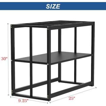VOTZT 40 Gallon Fish Tank Stand - Aquarium Stand 40 Gallon, 36.5" x 18.5" x 29.5" Adjustable Reptile Tank Stand, Heavy Duty Metal Breeder Tank Stand
