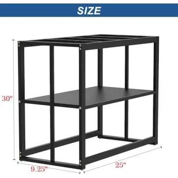 VOTZT 40 Gallon Fish Tank Stand - Aquarium Stand 40 Gallon, 36.5" x 18.5" x 29.5" Adjustable Reptile Tank Stand, Heavy Duty Metal Breeder Tank Stand