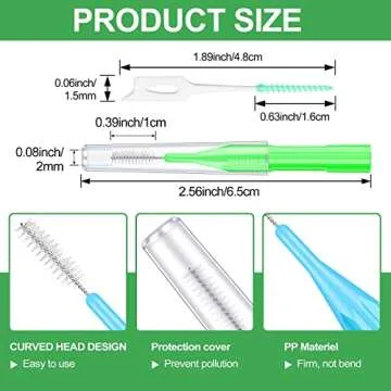 Zopeal 250-Piece Braces Flossers & Interdental Brushes