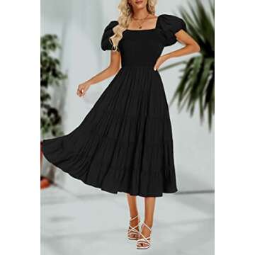 Funlingo Women's 2023 Summer Casual Boho Midi Dress