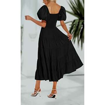 Funlingo Women's 2023 Summer Casual Boho Midi Dress