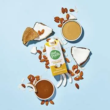nutpods Original Coffee Creamer - Unsweetened Non Dairy Creamer Made from Almonds and Coconuts - Keto Creamer, Whole30, Gluten Free, Non-GMO, Vegan, Sugar Free, Kosher (4-Pack)