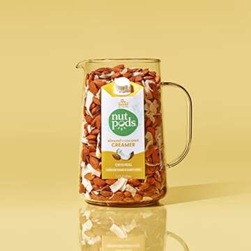 nutpods Original Coffee Creamer - Unsweetened Non Dairy Creamer Made from Almonds and Coconuts - Keto Creamer, Whole30, Gluten Free, Non-GMO, Vegan, Sugar Free, Kosher (4-Pack)