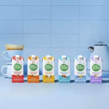 nutpods Original Coffee Creamer - Unsweetened Non Dairy Creamer Made from Almonds and Coconuts - Keto Creamer, Whole30, Gluten Free, Non-GMO, Vegan, Sugar Free, Kosher (4-Pack)