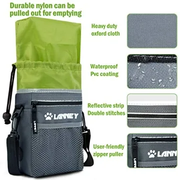 LANNEY Dog Treat Pouch - Versatile Pet Training Bag with Clicker