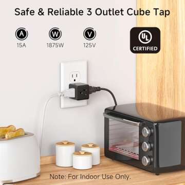 Cable Matters 3-Pack 3 Outlet Wall Adapter for Easy Power