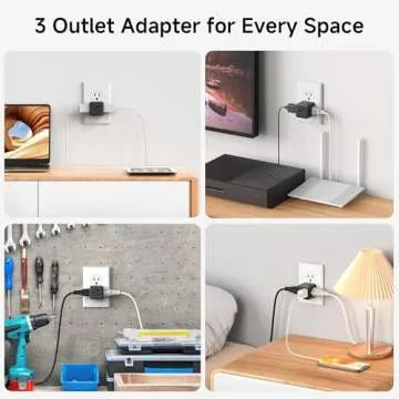 Cable Matters 3-Pack 3 Outlet Wall Adapter for Easy Power