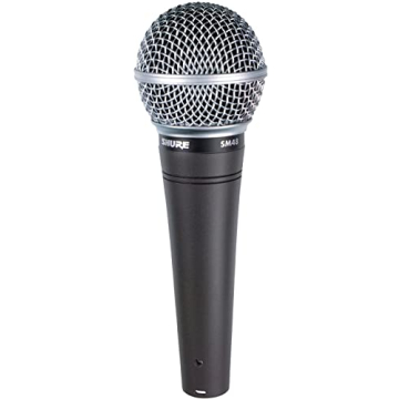 Shure SM48 Cardioid Dynamic Vocal Microphone with Accessories for Excellent Sound Quality
