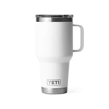 YETI Rambler 30 oz Travel Mug, Vacuum Insulated, White