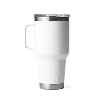 YETI Rambler 30 oz Travel Mug, Vacuum Insulated, White