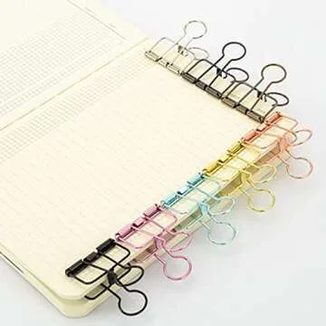 Hollow Out Paper Binder Clips - Elegant Office Supplies