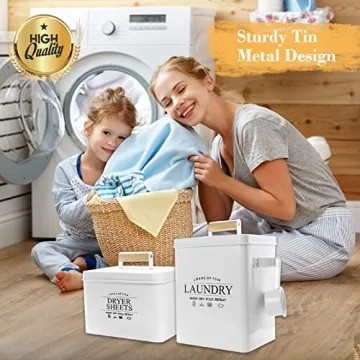 Laundry Pods Container & Dryer Sheet Holder Set - Stylish & Durable