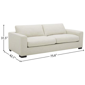 Westview Extra Deep Down Filled Couch, 89" Cream Sofa