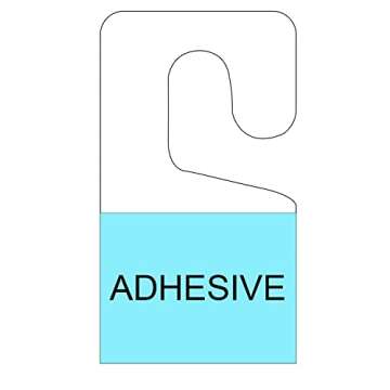 DGJM 300PCS 1-3/4" X 1" Hook Hole Self Adhesive Hanging Tabs Duty Clear Plastic Hang Tabs Tags Hook for Store Retail Display